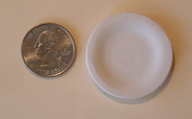 Mini Pottery: "1 1/2 inch plate" Unpainted Miniature Bisque