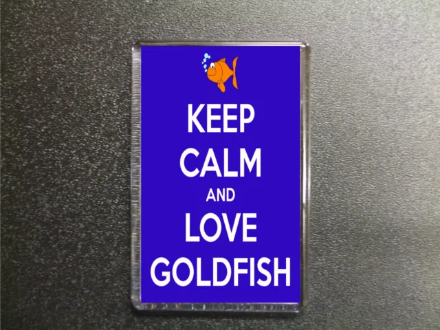 Keep Calm And Love Goldfish Fridge Magnet Birthday Gift Novelty Present
