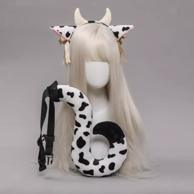 Set di orecchie e coda di mucca Puntelli Accessori cosplay di mucche per