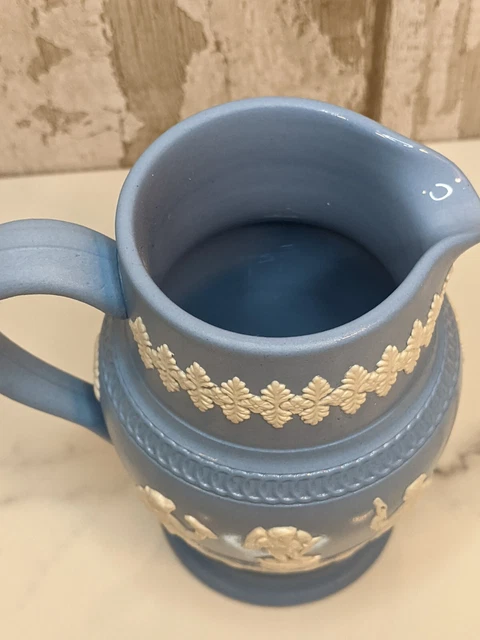 Jasperware blau weiß 5"" KRUG. DUDSON HANLEY ENGLAND 1949 griechisches Thema 7