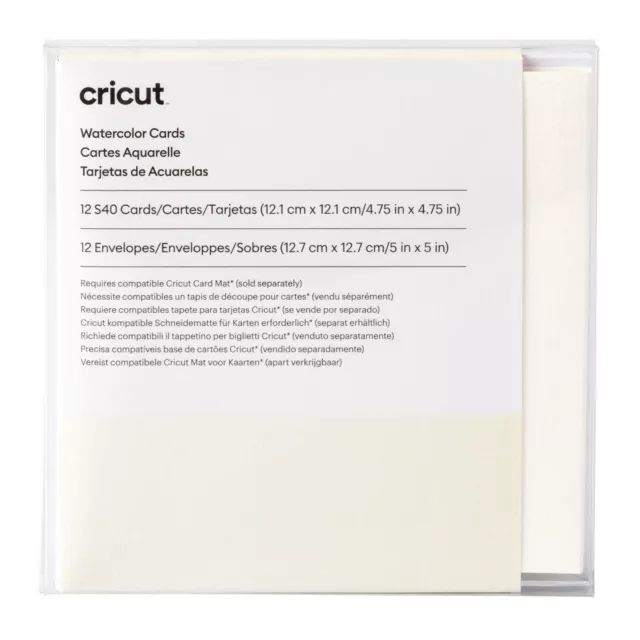 Cricut Watercolour Cards   Ivory   12.1cm x (Cricut Size S40)   12-Pack   for us