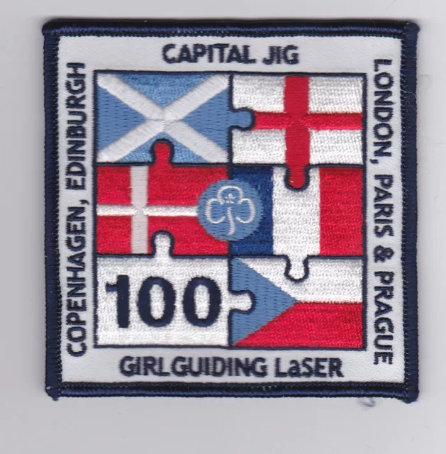 2010 Girlguiding Centenary ~ Laser Capital Jig Event, Very Large Mint Badge