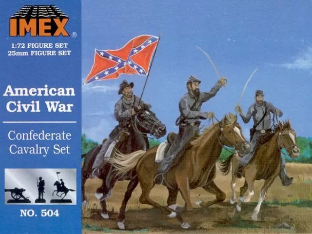 Spielzeugsoldaten 1/72 - Confederate Cavalry Set, American Civil Krieg- IMEX 504