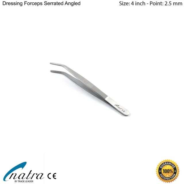 Anatomical Tweezers Curved 10 CM Dental Dentist Seam Surgical NATRA