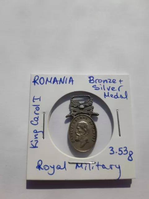 Bronze & Silver Royal Military medal, Romania