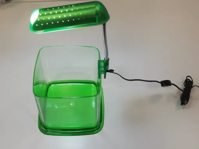 Aquarium Mini Starter Kit 3 litres Azoo Razzle Dazzle lamp+filter safety acrylic