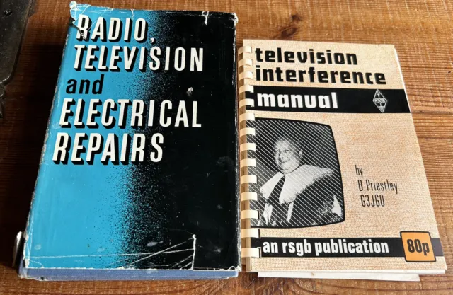 Vintage Books - TV, Radio & Electrical Repairs 1957 /TV Interference Manual 1972