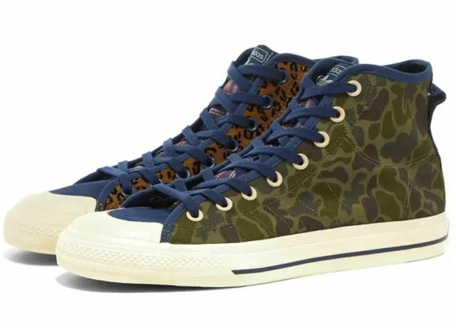 Adidas Originals Nizza Hi RF scarpe da ginnastica uomo FV0682 mimetiche leopard tech indaco