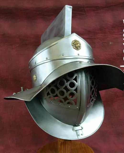 Halloween Gladiator Helmet Medieval 18Ga Steel Armor Reenactment Helmet