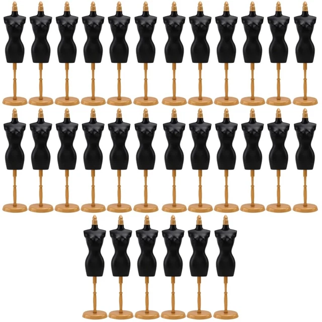 30 PIEZAS HÁGALO USTED MISMO Display Ropa de muñeca Muñecas de escaparate Soporte Vestido de muñecas de plástico