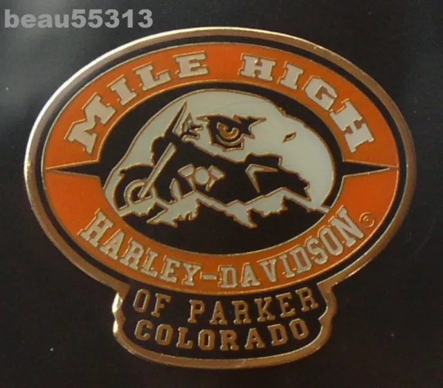 ⭐Mile High Parker Colorada Harley Davidson Dealer Vest Jacket Pin