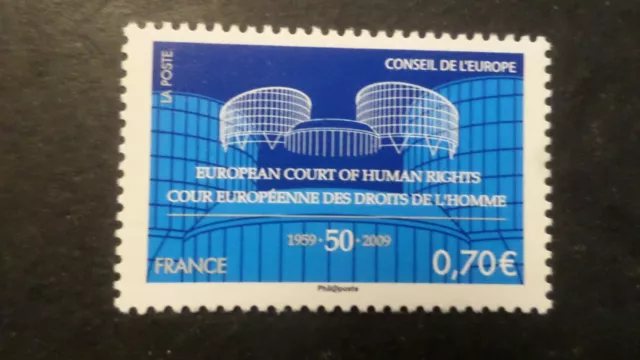 FRANCE, 2009, timbre de SERVICE 143, CONSEIL EUROPE, neuf** MNH