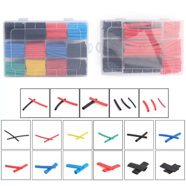 1070pcs Thermorétractables 3:1 Tubes Électrique Gaine Câble Fil Heatshrink A1