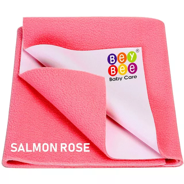 Bed Protector Sheet Large Waterproof (140cm X 100cm), Salmon Rose Shade, Pack 1