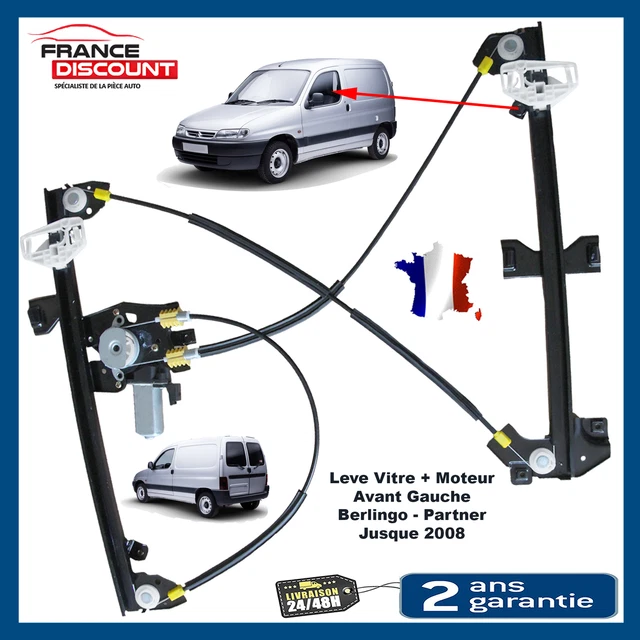 Mécanisme Levé-vitre Avant Gauche Pour Berlingo/Partner 1996-2008 - Neuf 2 Ans Garantie
