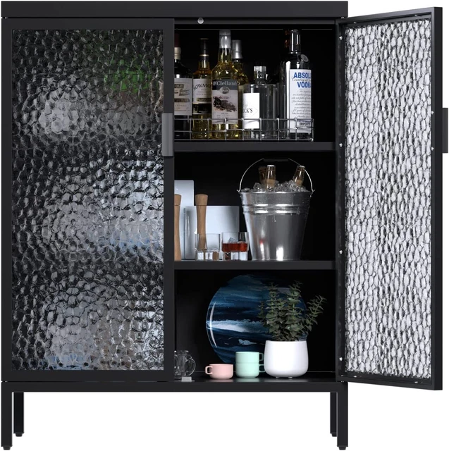 Corner Curio Cabinets Metal Storage Glass Door 3-Tier Storage Cupboards black Corner Curio Cabinets Metal Storage Glass Door 3-Tier Storage Cupboards black
