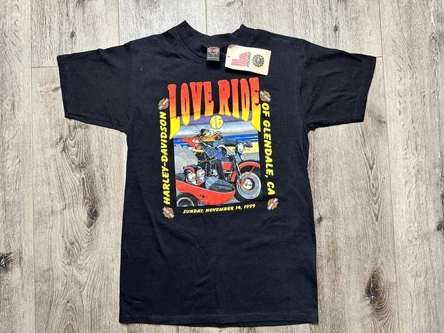 Vtg Stanley mouse Harley Davidson love ride 90s 3D medium hog trucker NWT