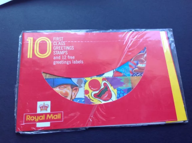 1990 Greetings Booklet KX1 - 10 x 20p smilers  In original sealed wrapper cv £28