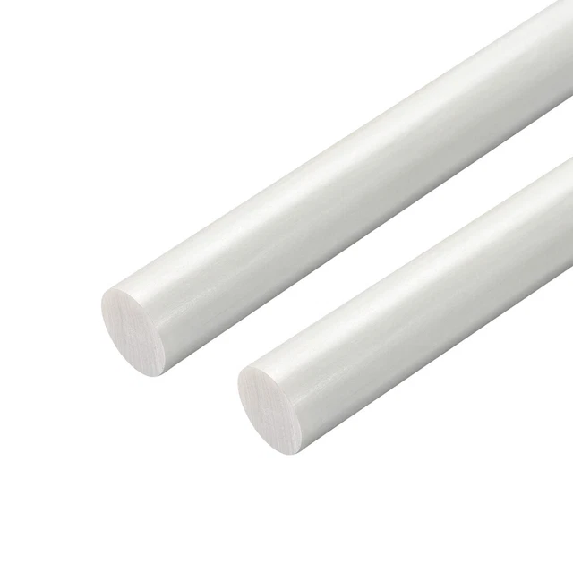 FRP Vetroresina Asta rotonda 16mm diam. 50cm lungo  bianco barra tonda 2pz