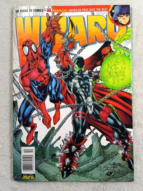 Wizard Comics Magazine Vol 1 No 62 Oct 1996 Valiant Manga Ennis Spawn Spidey