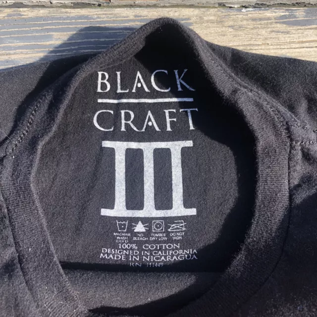 Black Craft Cult Baphomet Orange Pentagram T Shirt Mens 42 Chest Large Occult 3