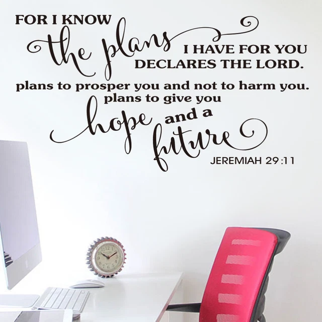 BIBLE VERSE WALL Decal Decals Inspirational Blessed Stickers Fashion £9 ...