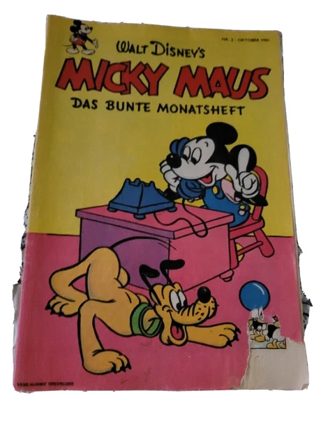 Micky Maus   Das bunte Monatsheft  Nr.2 1951  Walt Disney  Fehldruck?