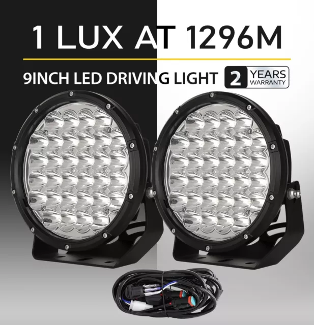 9 inch ROUND LED SPOT Driving Lights Off Road Spotlights Foglight ATV SUV UTE