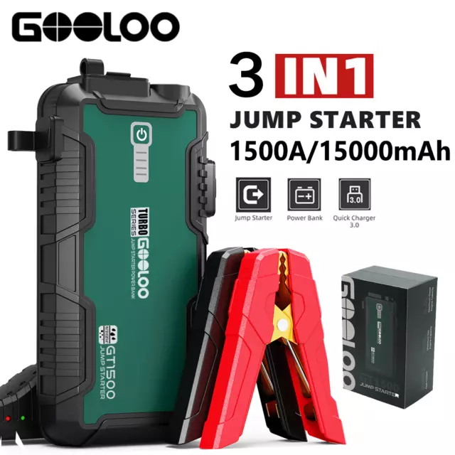 GOOLOO GP2000 Car Jump Starter Power Bank, 2000 A Tip Jump Starter