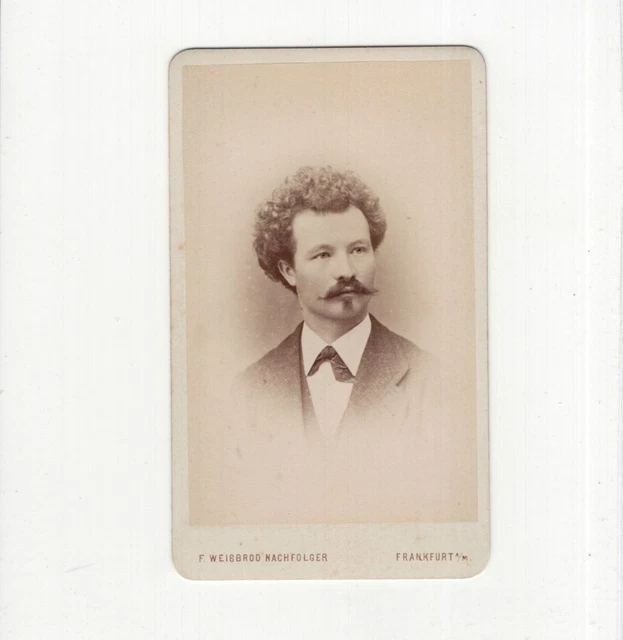 F. Weisbrod Nachf. CDV Foto Herrenportrait - Frankfurt Main 1870er