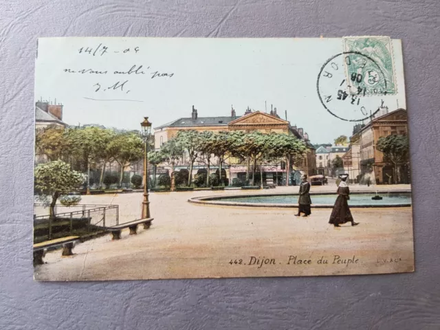 CPA / Carte postale ancienne - DIJON - Place du peuple (21)