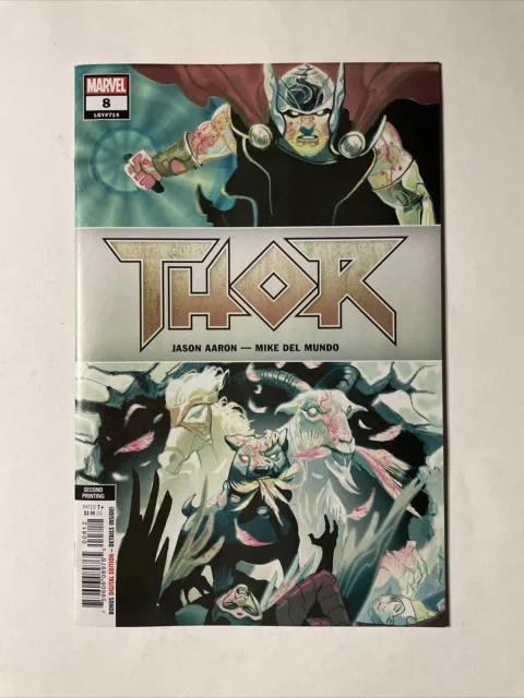 Thor #8 (2019) 9.4 NM Marvel High Grade Comic Book 2nd Printing Del Mundo