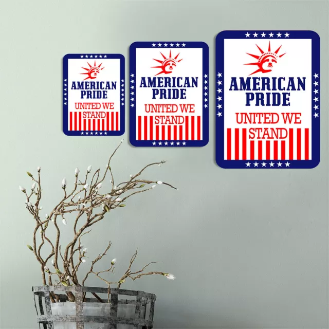 Portrait Round Plus American Pride: United We Stand Door or Wall Sign 2