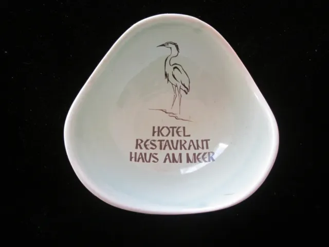Vintage HOTEL RESTAURANT HAUS AM MEER bowl ashtray Graal-Müritz Germany DEHME