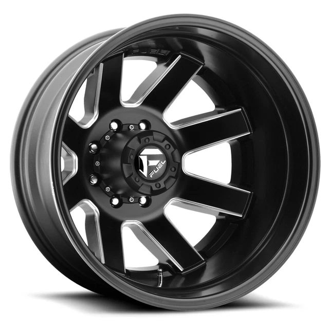 Fuel D538 Maverick Dually Rear 24x8.25 8x210 Black/Milled Wheel Rim 24" Inch