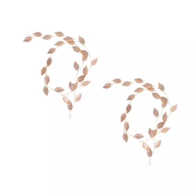 2 Hochzeitsblätter Haarreben Braut Kopfbänder Gold Boho Haarschmuck