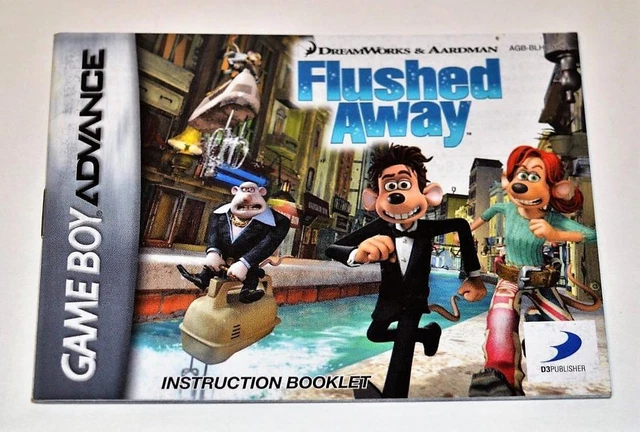 MANUAL ONLY FLUSHED Away Nintendo Gameboy Advance Instruction Booklet 