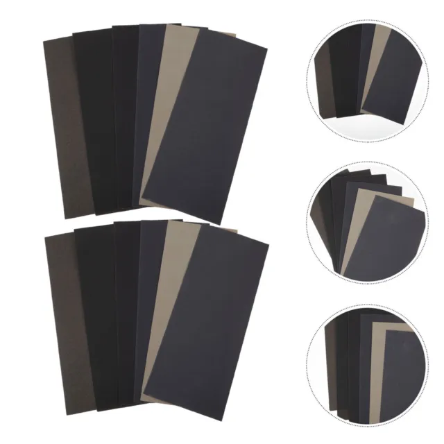 12 hojas de papel de lija de metal discos de lija de corindón