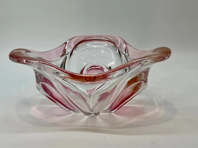 Service Saladier Et 12 Coupelles En Verre Vintage - Motif Vigne - Occasion