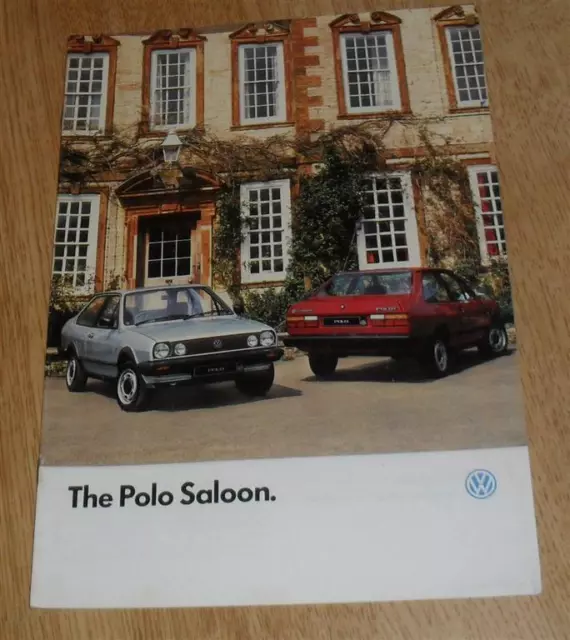 Volkswagen VW Polo Saloon Brochure 1986 - 1.0 C 1.3 CL