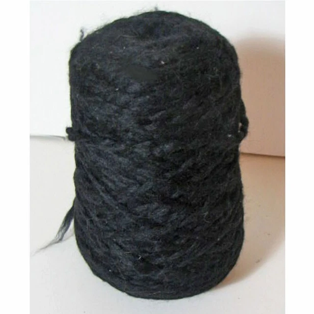 Máquina de tejer a mano Italiana Cardati Jet negra gruesa y voluminosa de 12 oz
