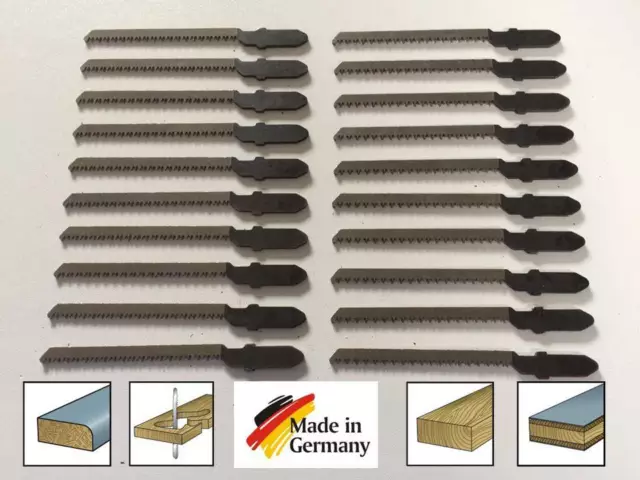 20 Stichsägeblätter T-Schaft sauberer Kurvenschnitte Ref.-No. Bosch: T101A0