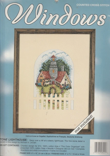 Kit Point De Croix Dimensions Seaside Cottages - 2005 - Neuf Vintage USA