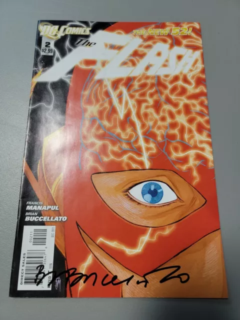 The Flash The New 52! #2 DC SIGNED BY BRIAN BUCCELLATO