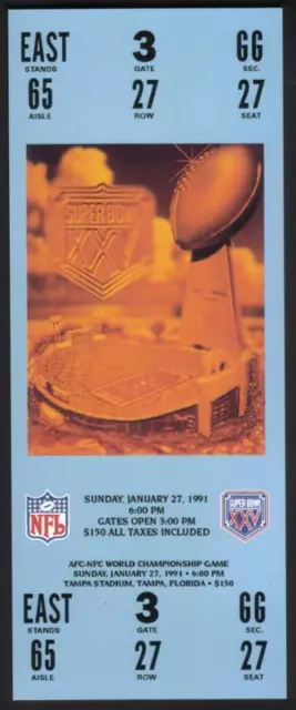 10m Super Bowl 1991-1994 Ticket Repliken: 7th Serie Ordner Set Mit 4 Handy Karte