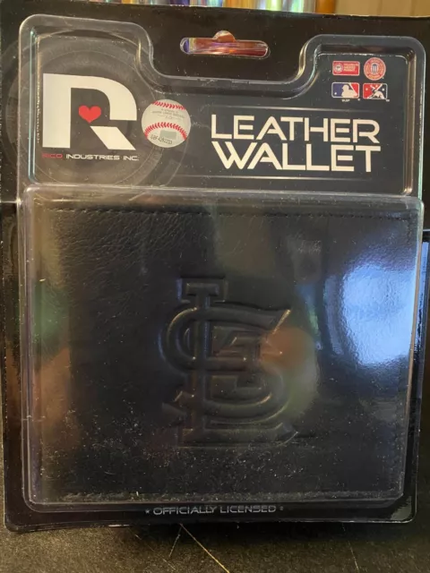 MLB St. Louis Cardinals STL Logo Embossed TriFold Leather Wallet