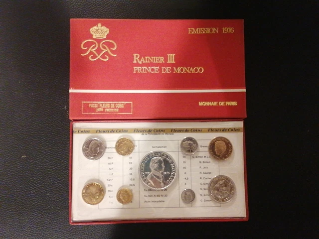 Coffret fdc MONACO Année 1976