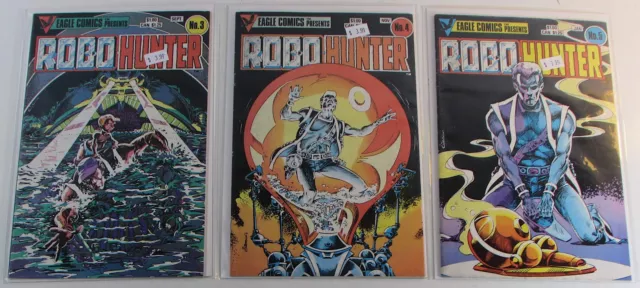 Robo-Hunter Lot of 3 #3,4,5 Eagle Comics (1984) VF- 1st Print Comic Books