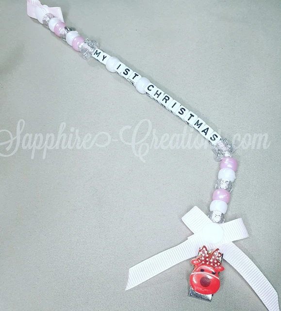 Navidad Mi primer bebé ficticio clip chupete rosa azul baby shower regalo niñas niños