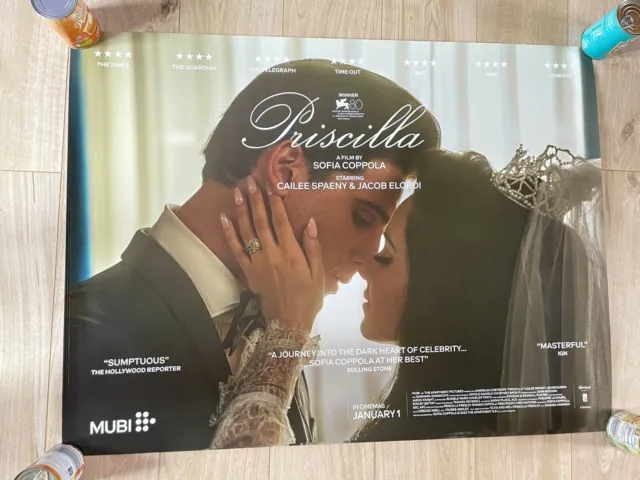 Original Priscilla Cinema Poster Quad 2023 Sofia Coppola, Jacob Elordi, Elvis